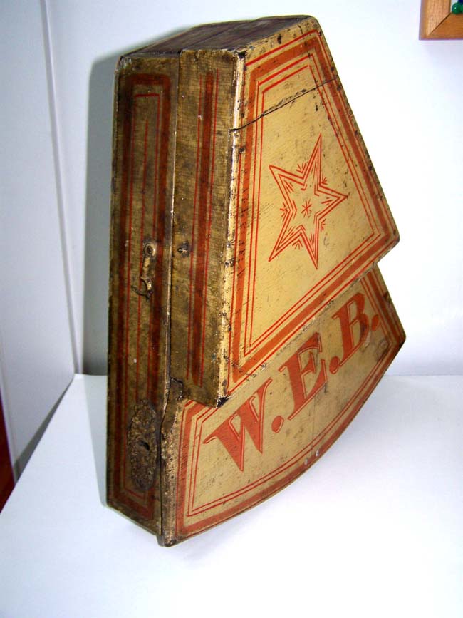 A beautiful ebony Octant by Spencer Browning & Rust with its' original painted and stenciled case having the initials 'W E B' circa 1820. — image 5